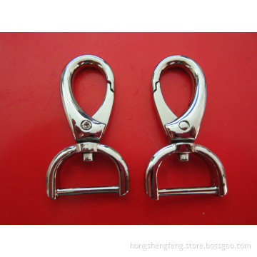 High Quality Shiny Silver Handbag Snap Hook Metal Snap Buckle Handbag Accessories